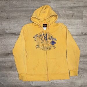 Harley-Davidson Mustard Zip-Up Hoodie